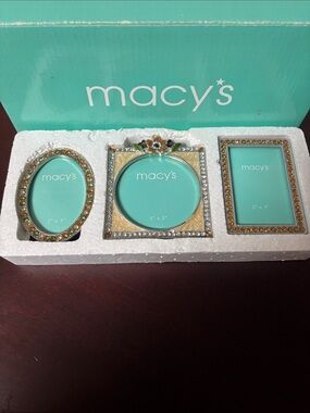 Macy's Set of 3 Pewter Picture Frames